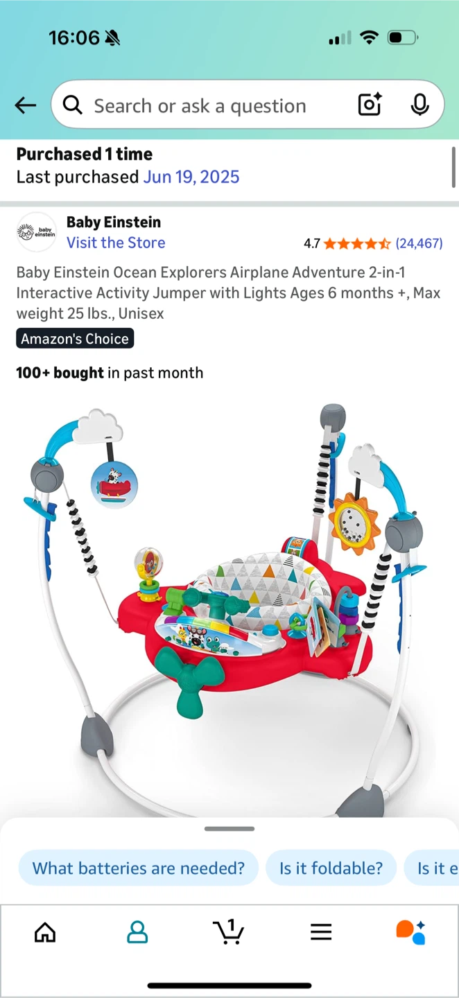 Baby Einstein Airplane Adventure Jumper
