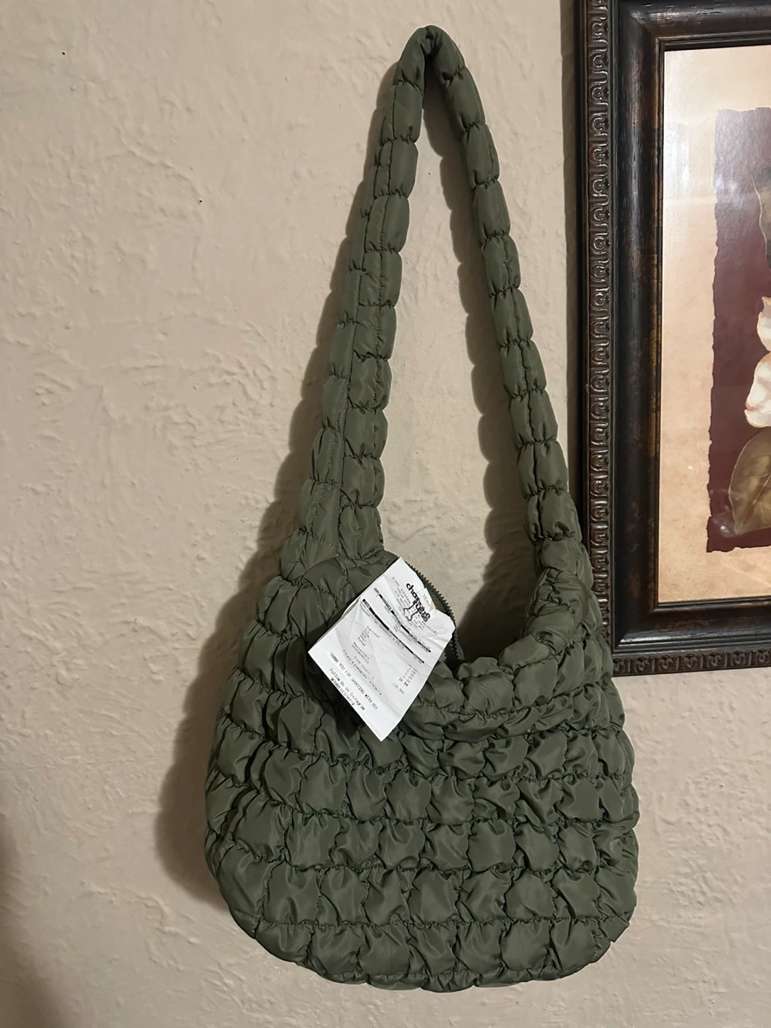 charlotte russe Olive Green Puffer Bag