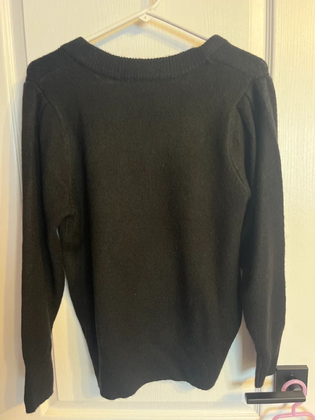 Cleo Petites Black V-Neck Sweater - Size M image indicator(2)