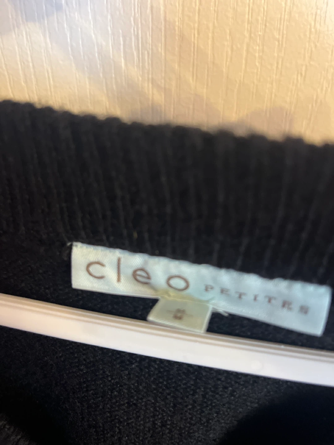 Cleo Petites Black V-Neck Sweater - Size M - photo 3