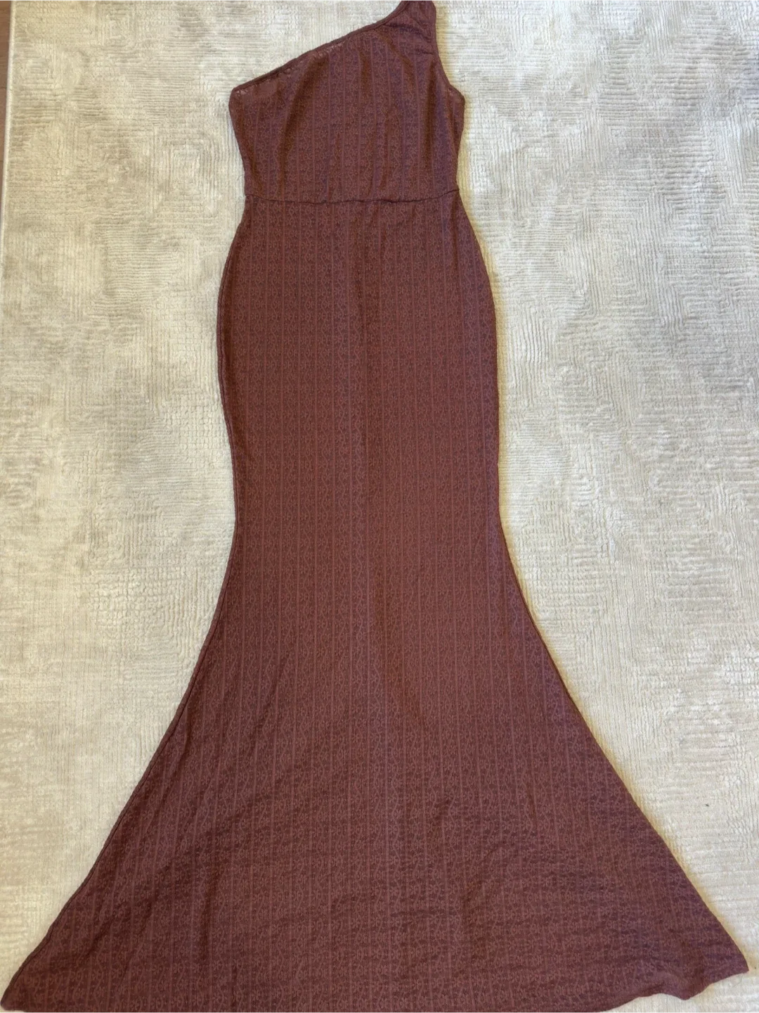 Fashion Nova Brown One-Shoulder Dress - Size M thumbnail
