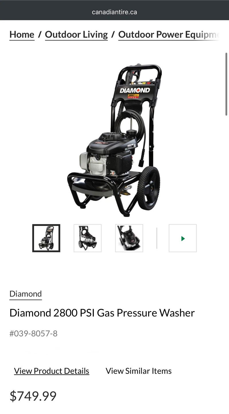 Diamond 2800 PSI Gas Pressure Washer - photo 3