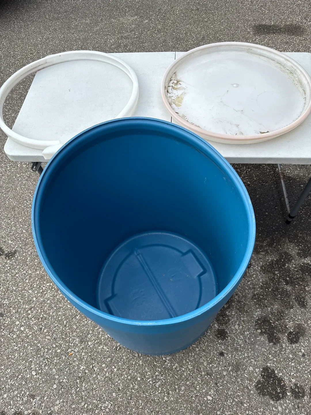 Blue Plastic 55 Gallon Drum Barrel image indicator(2)