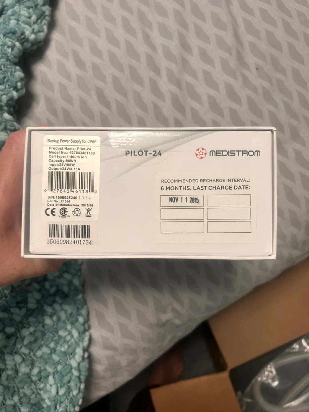 Medistrom Pilot-24 CPAP Battery Backup and car charger image indicator(5)