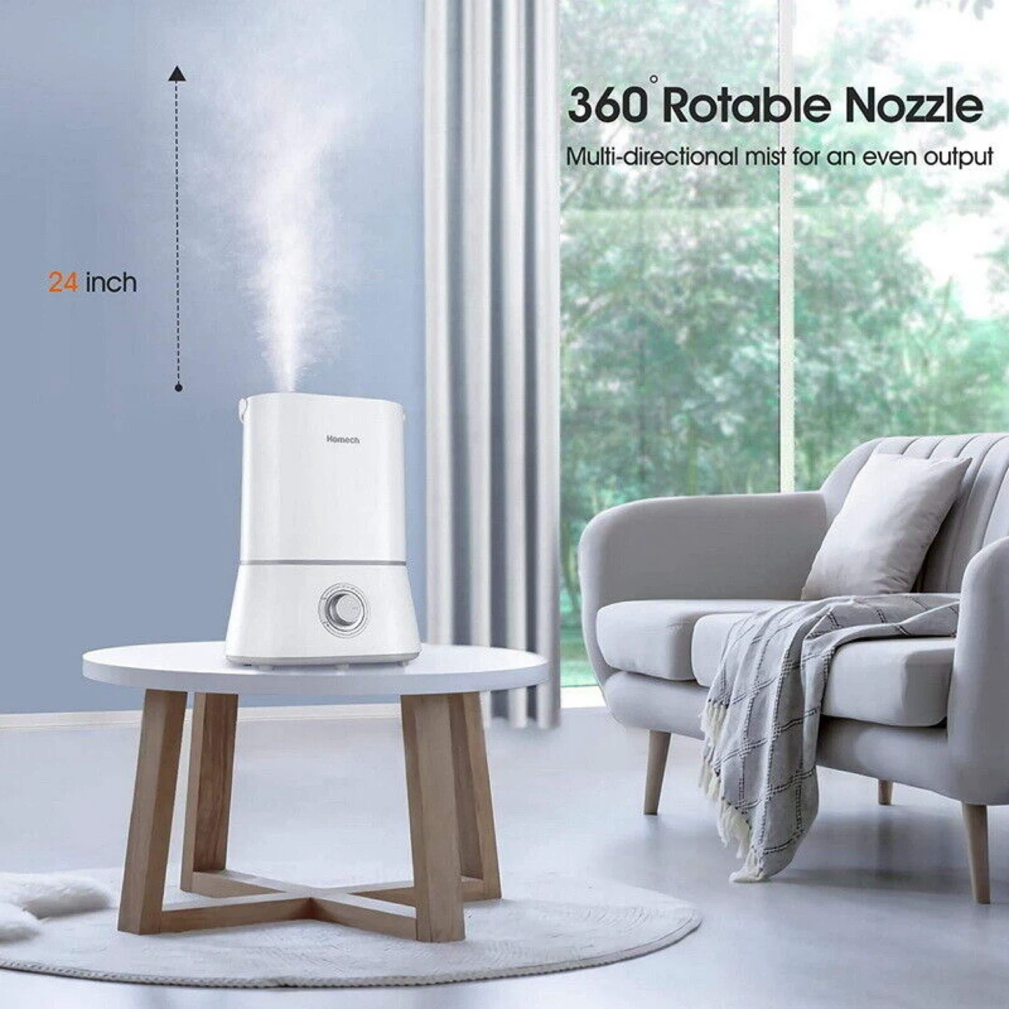 Homech Ultrasonic Cool Mist Humidifier - 4L Tank - photo 4