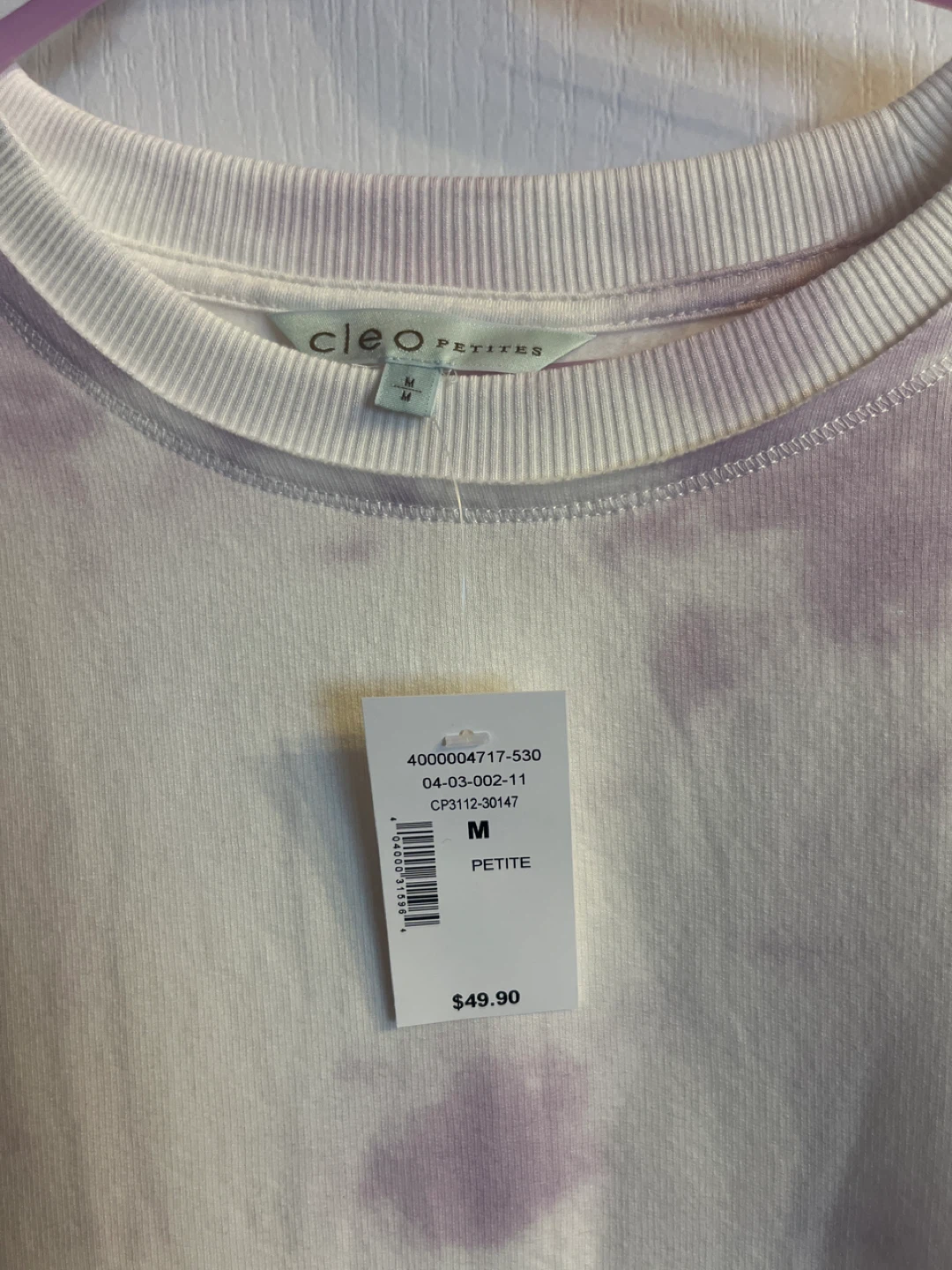 Cleo Petites Tie Dye Sweatshirt and Jogging Pants- Size M - photo 3