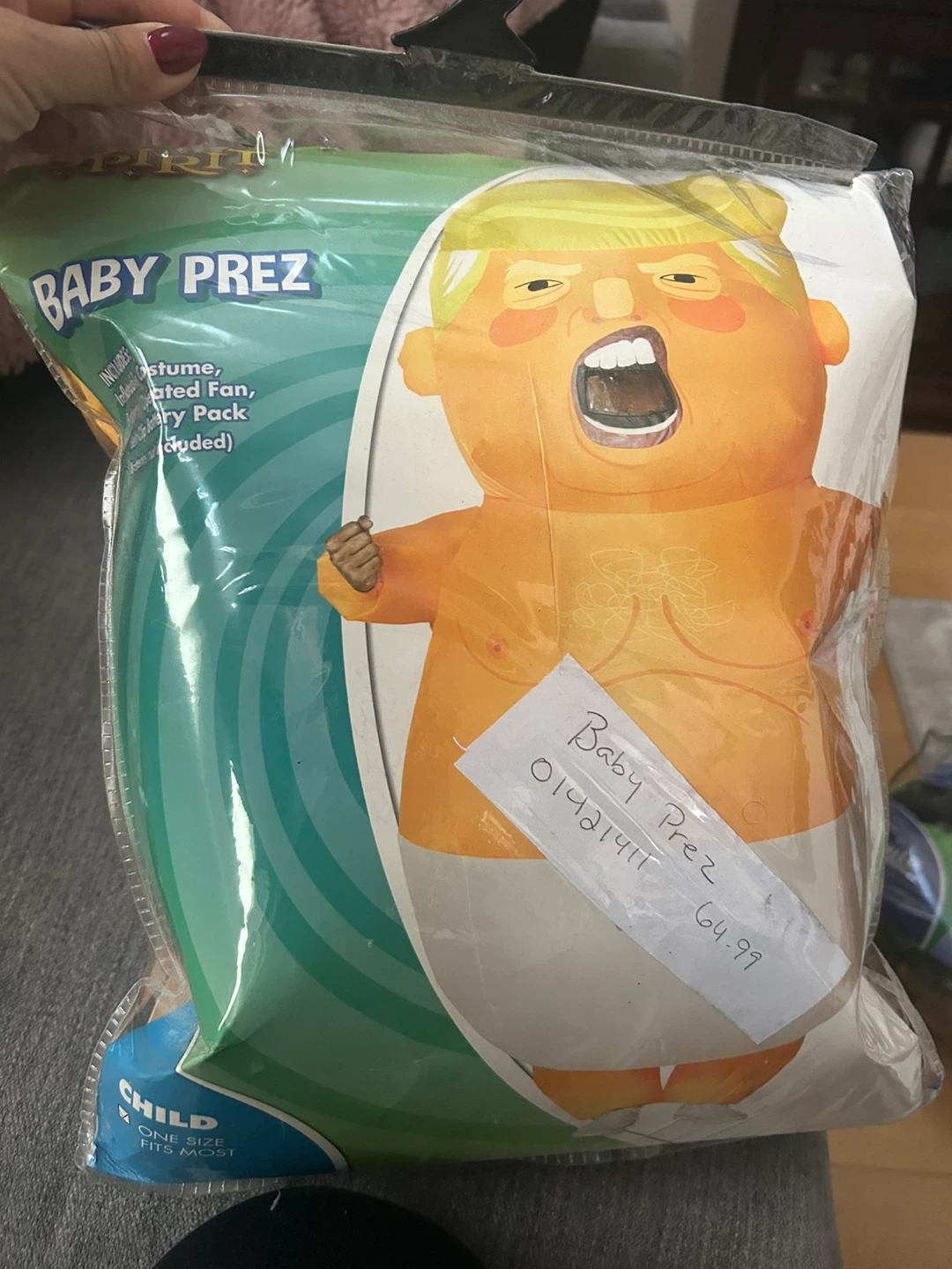 Spirit Halloween Baby Prez Inflatable Costume