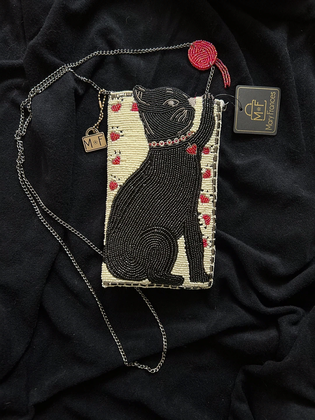Mary Frances Beaded Cat Handbag