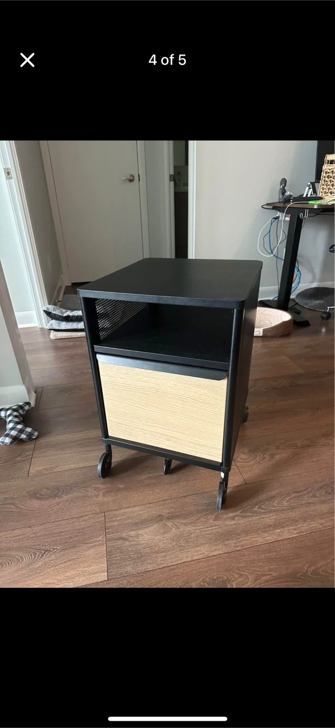 IKEA Helmer Drawer Unit on Casters - Black/Beige - photo 4