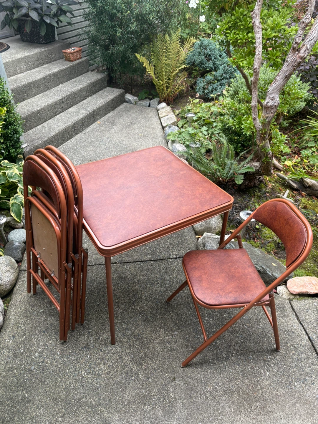 Vintage Folding Table & Chair Set
