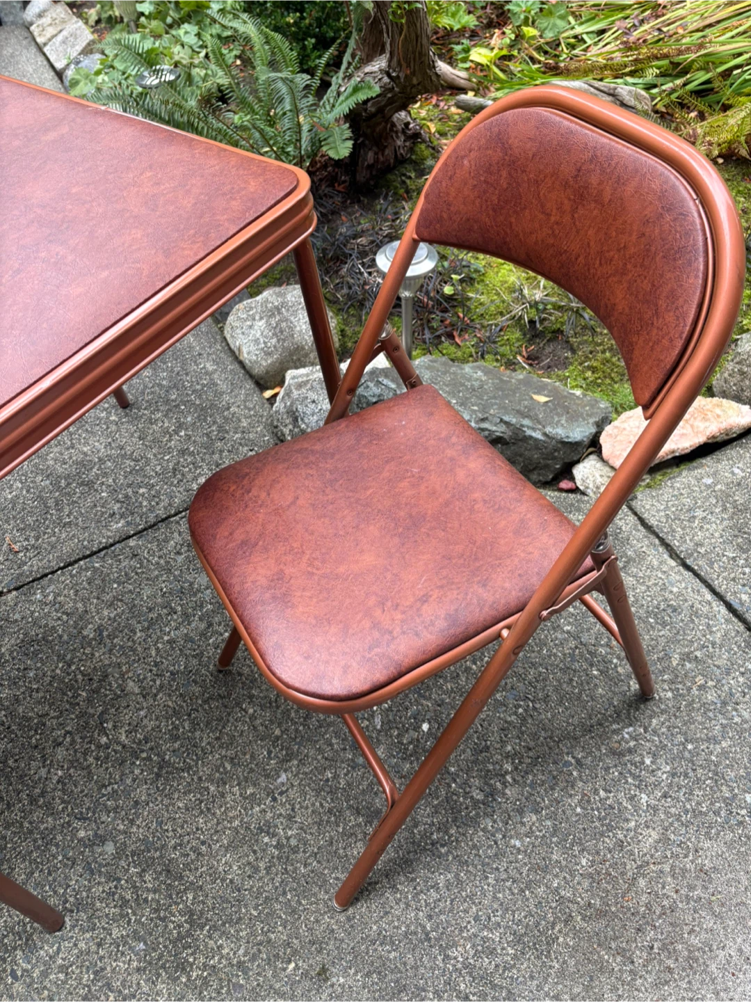 Vintage Folding Table & Chair Set - photo 2
