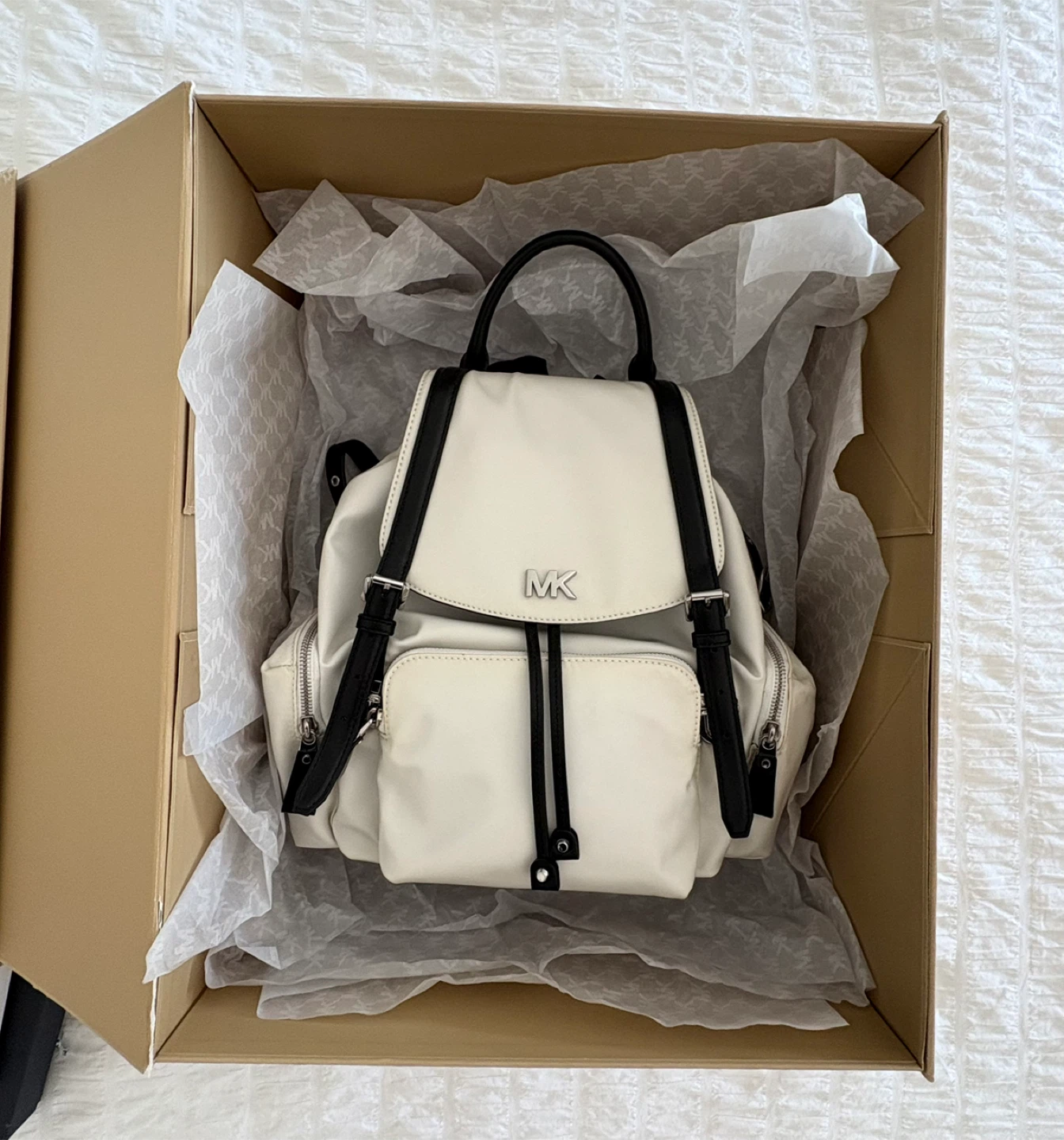 Michael Kors White Backpack
