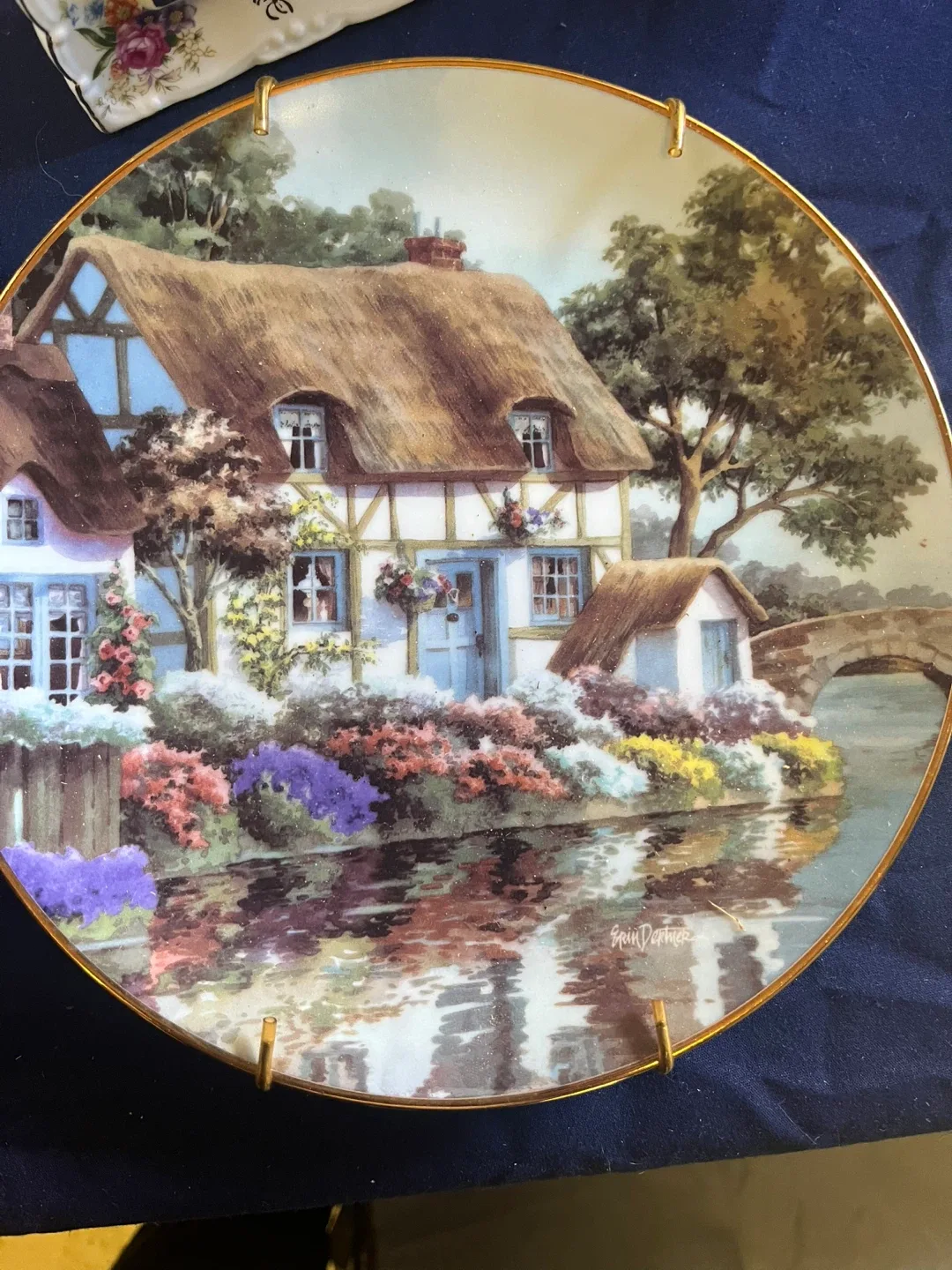 Riverbank Cottage & Garden Paths of Oxfordshire Plate thumbnail