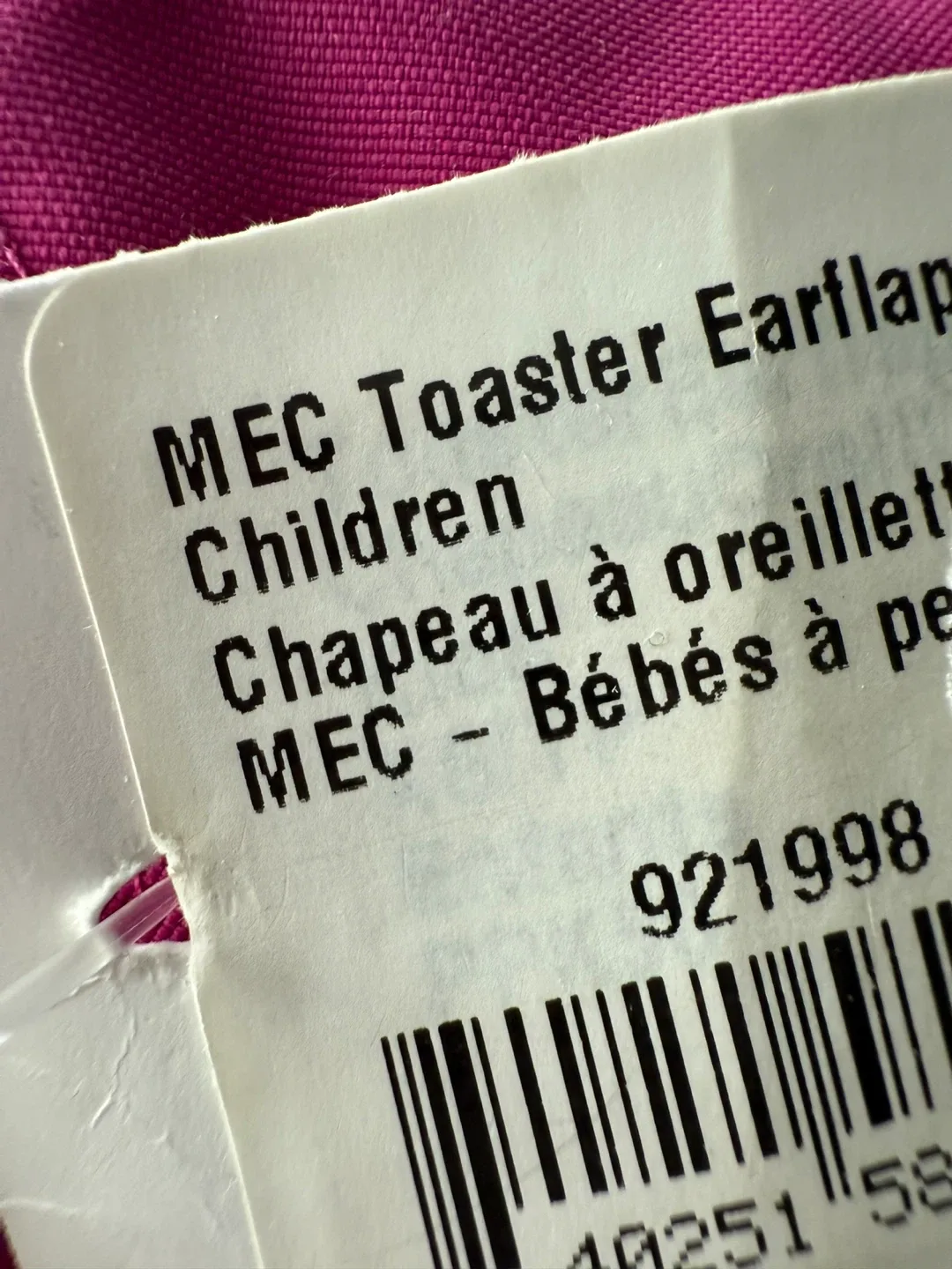 Mountain Equipment Co-op (MEC) Kids Toaster Hat - Pink image indicator(9)