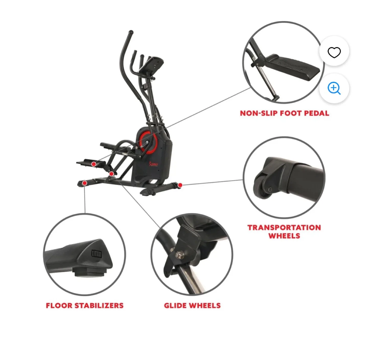 Sunny Health & Fitness Elliptical Machine image indicator(3)