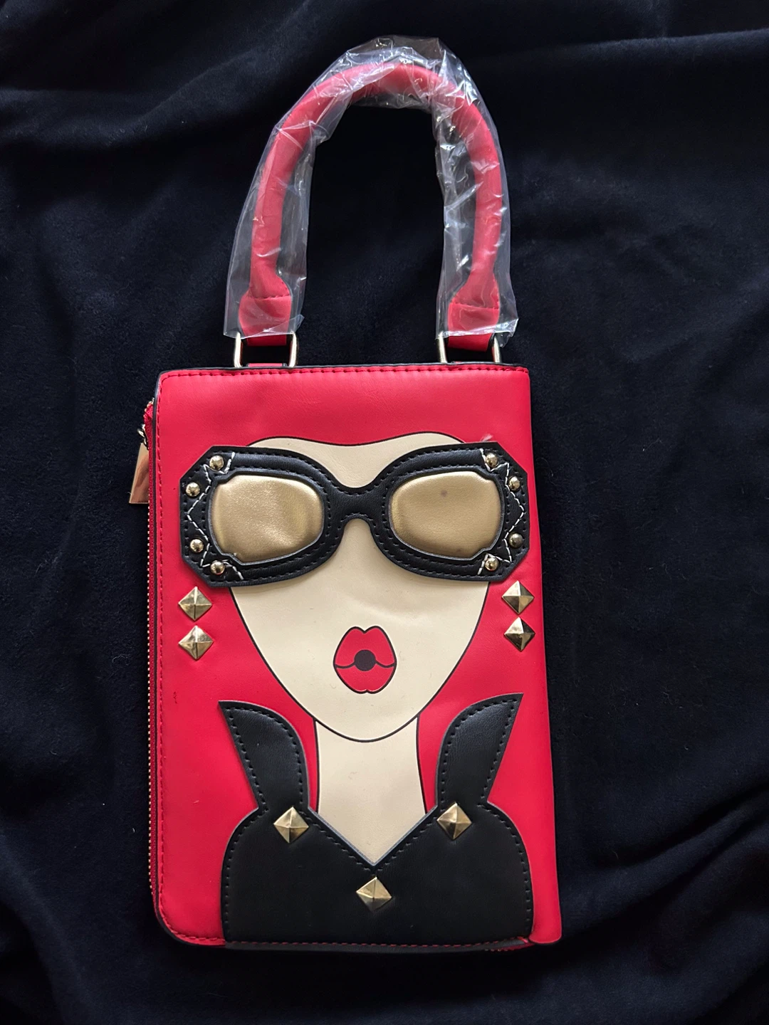 Red Graphic Handbag