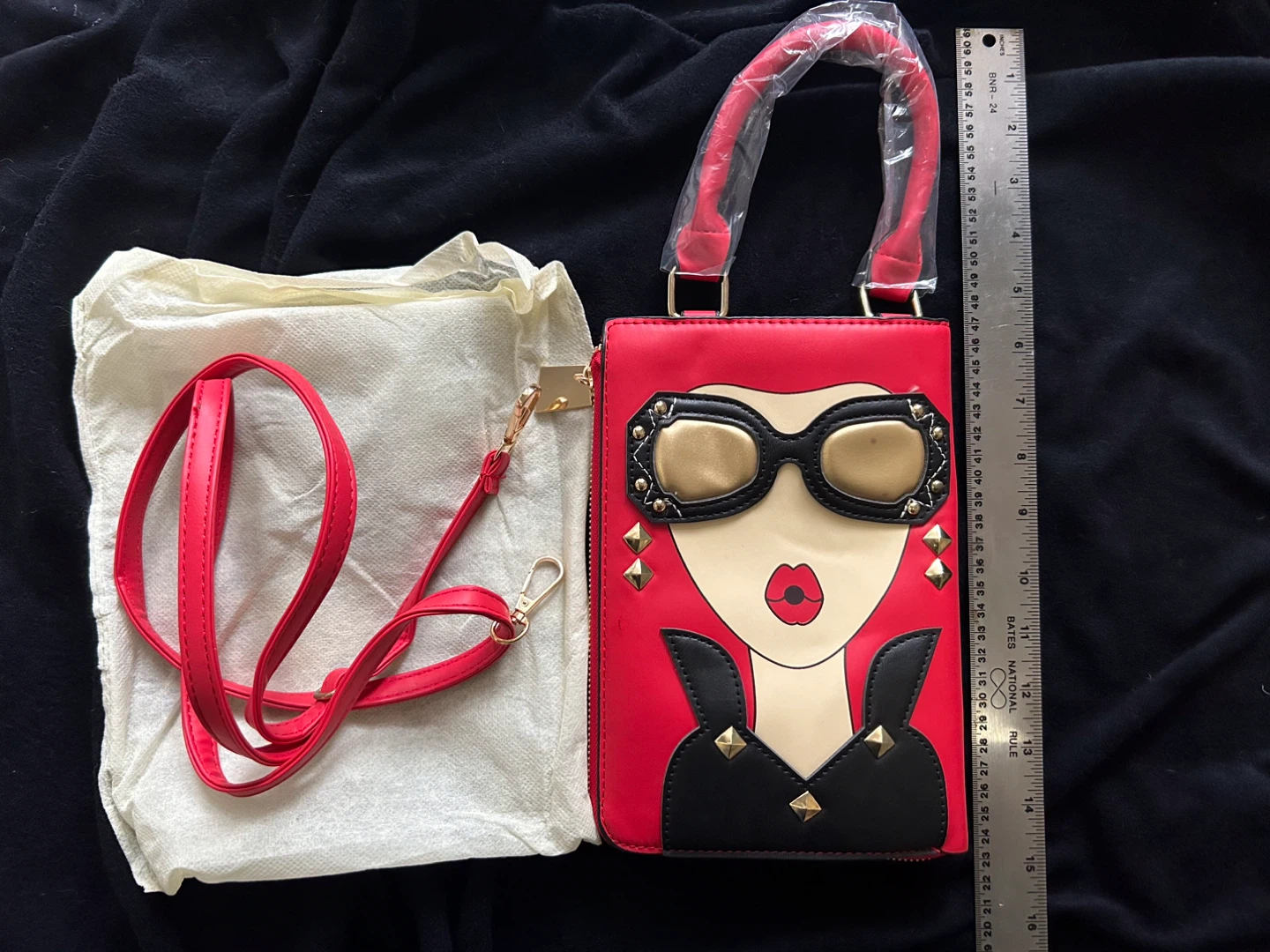 Red Graphic Handbag - photo 3