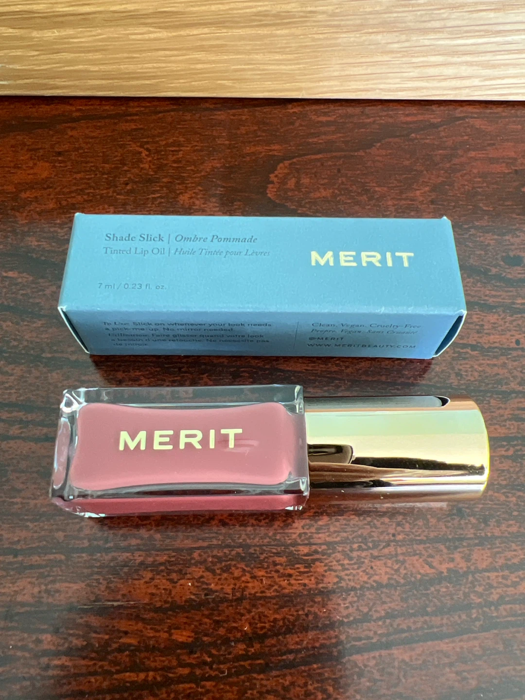 Merit Shade Slick Tinted Lip Oil - Pink Beet