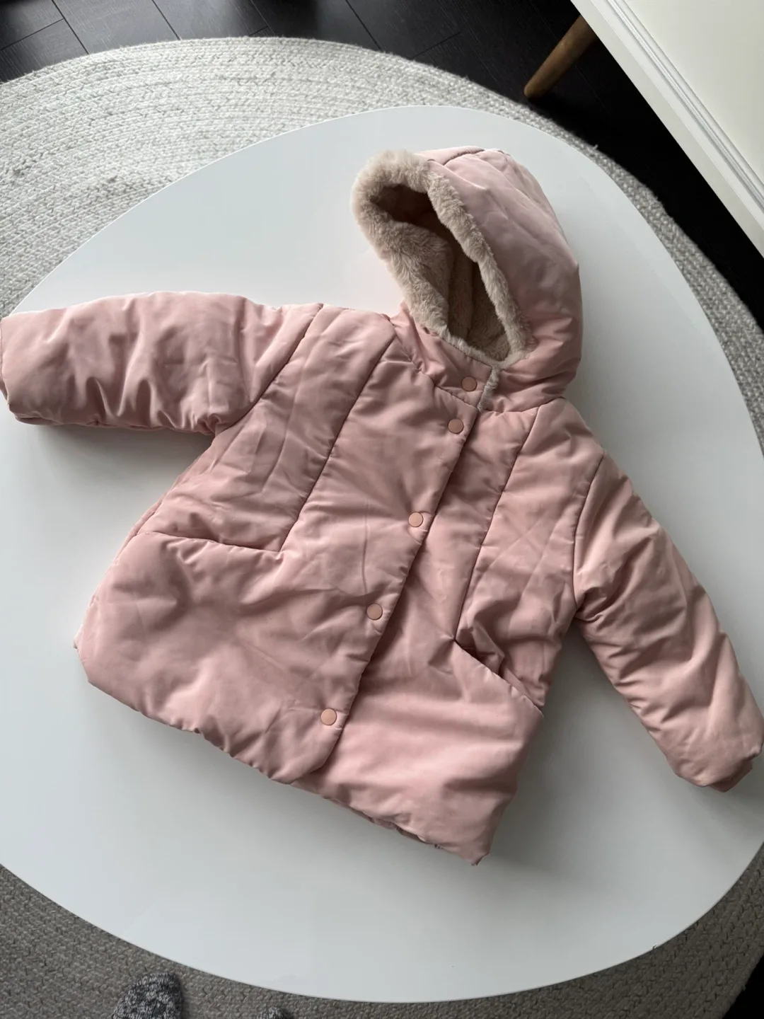 Zara Padded Jacket with Hood, Size 3-4 Years thumbnail