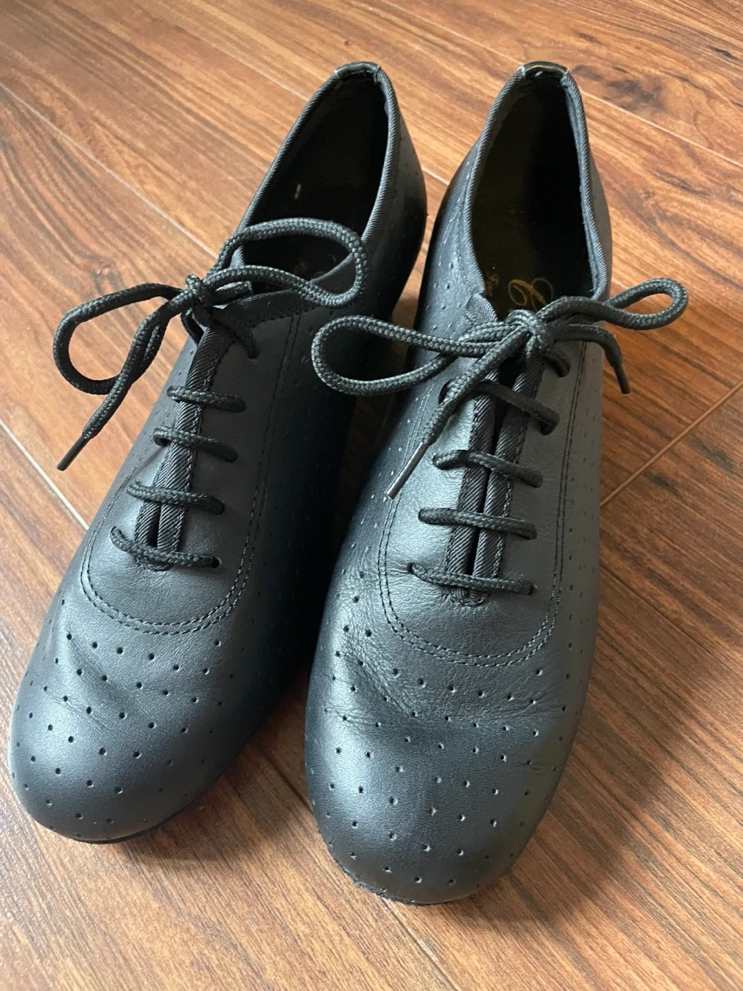 Black Leather Ballroom Dance Shoes image indicator(3)