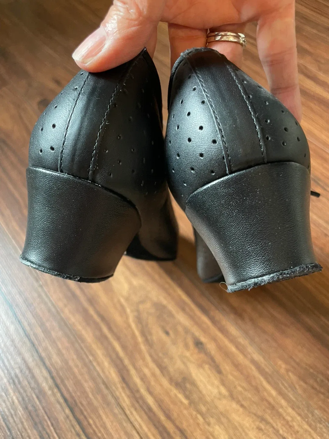 Black Leather Ballroom Dance Shoes image indicator(5)
