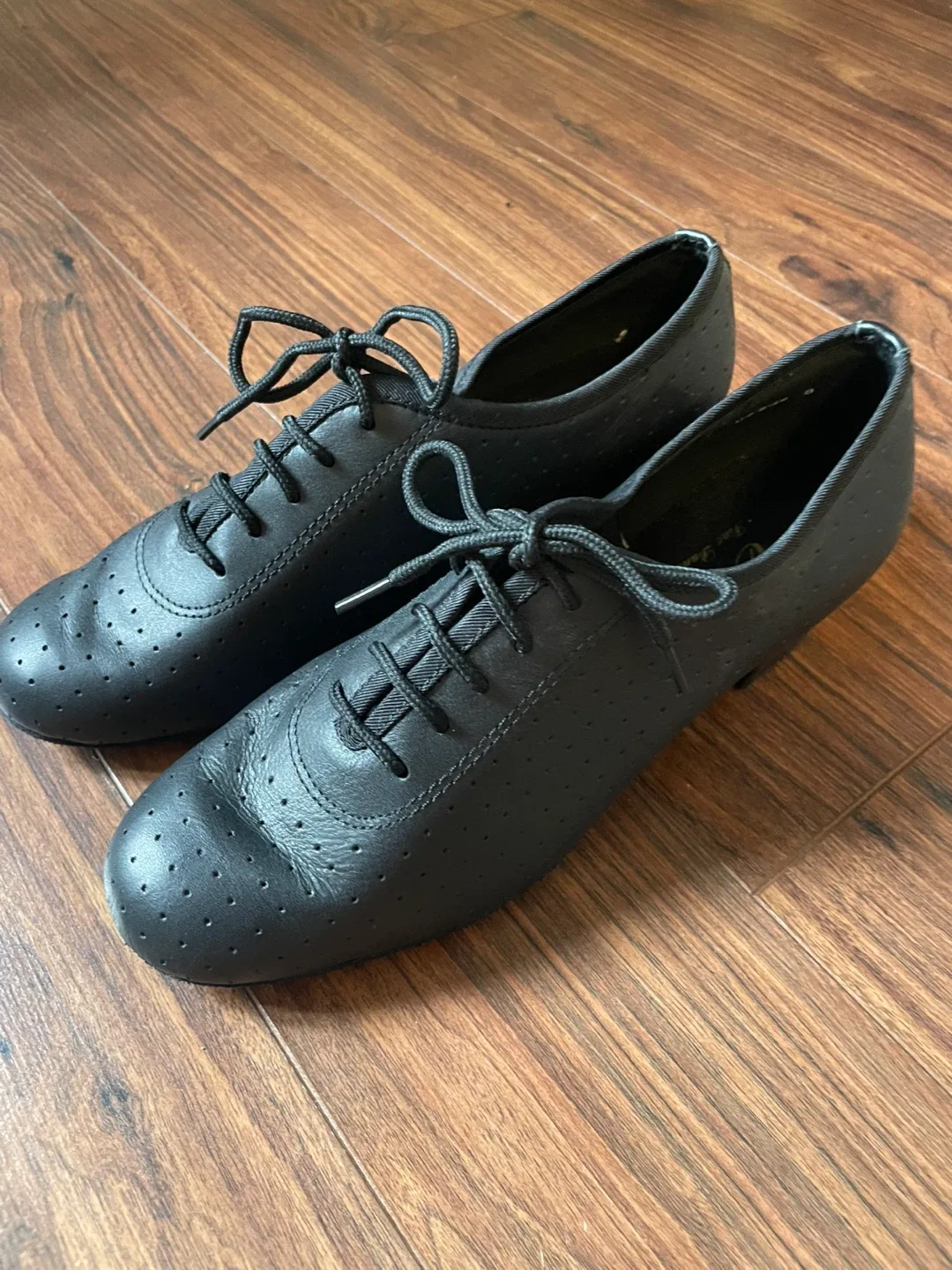 Black Leather Ballroom Dance Shoes image indicator(2)