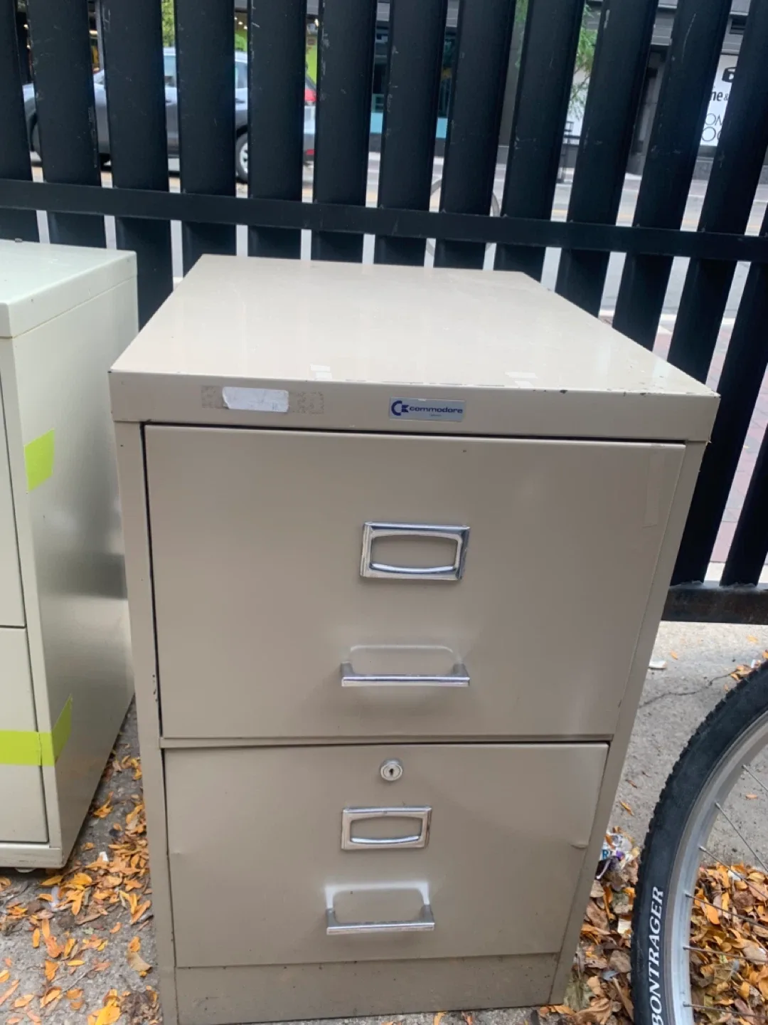 Metal 2-Drawer Filing Cabinet - Beige image indicator(2)