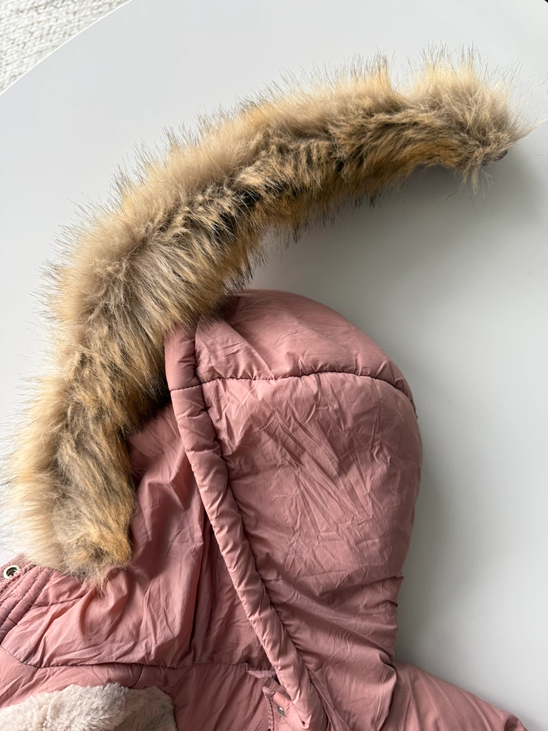 Pink Puffer Jacket with removable Fur trim - photo 5