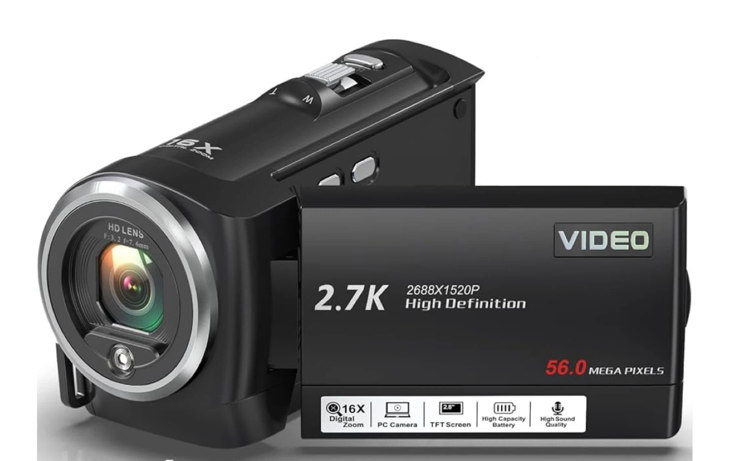 2.7K High Definition Camcorder