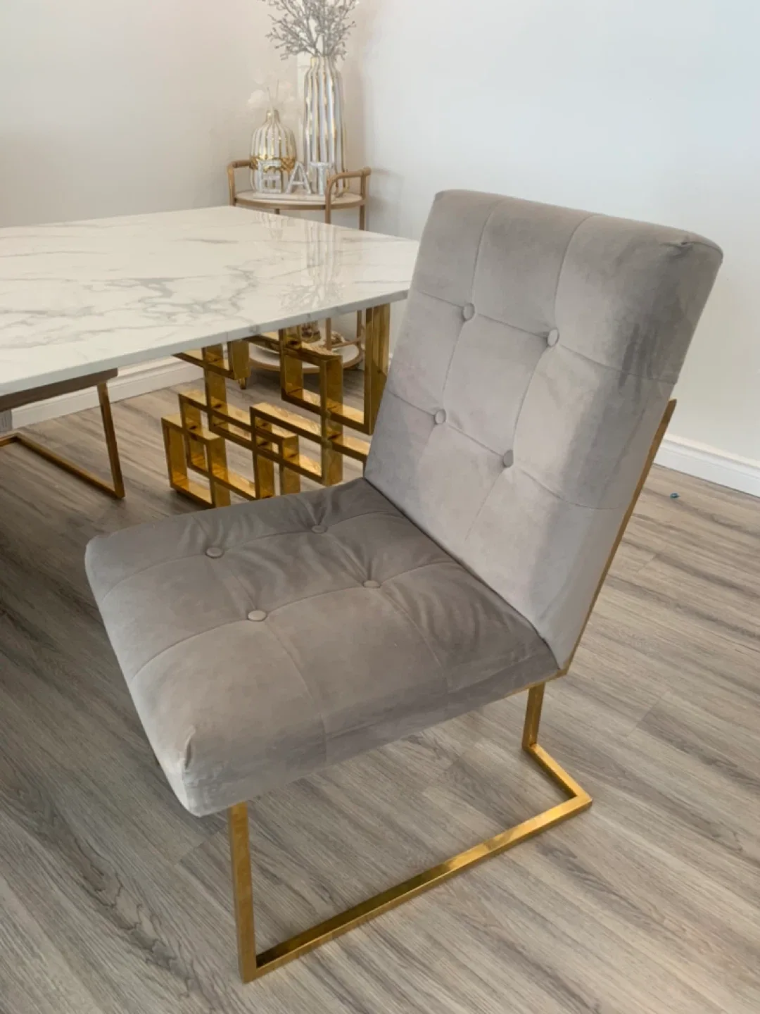 Marble dining table set image indicator(5)