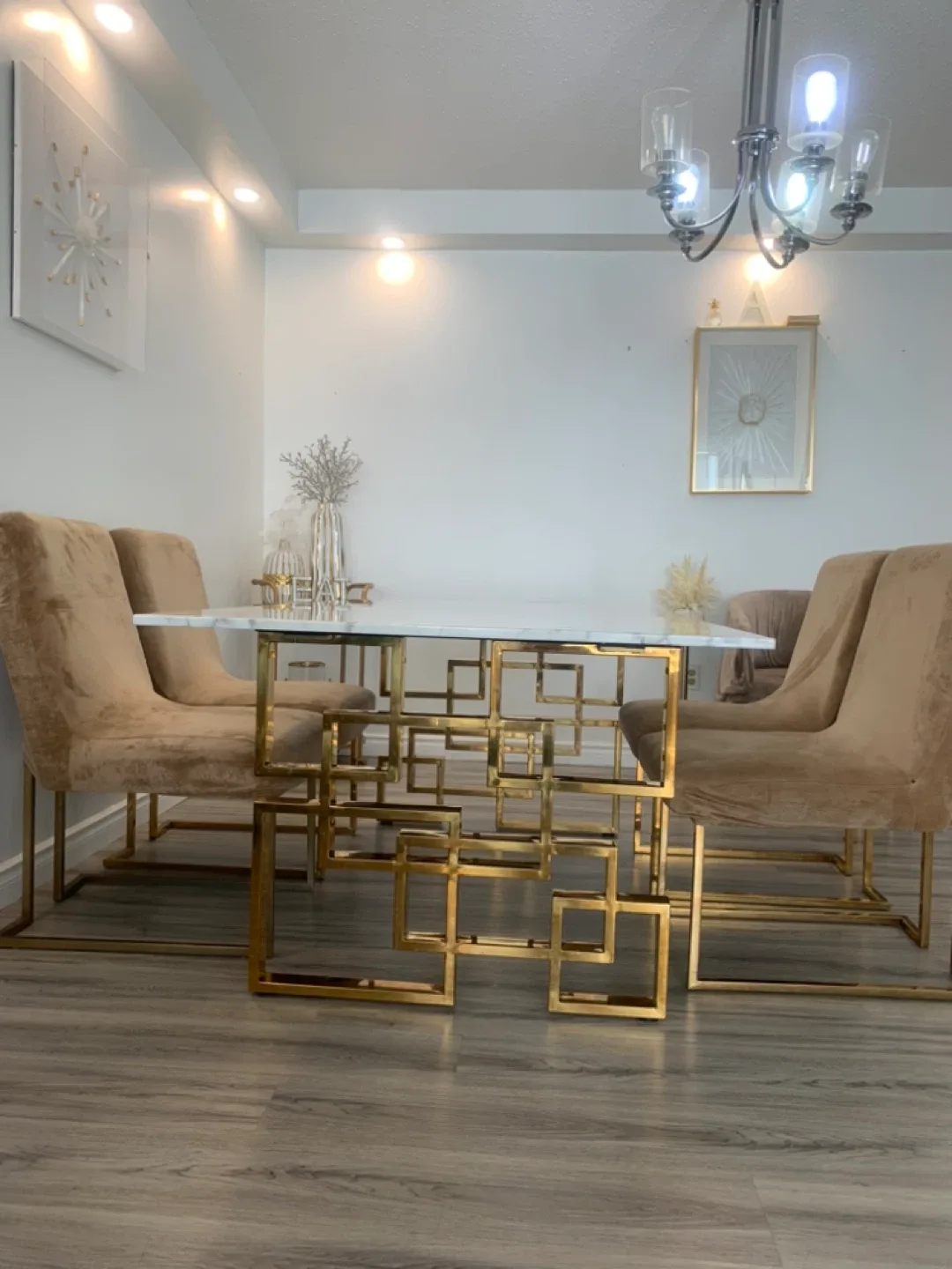 Marble dining table set image indicator(7)