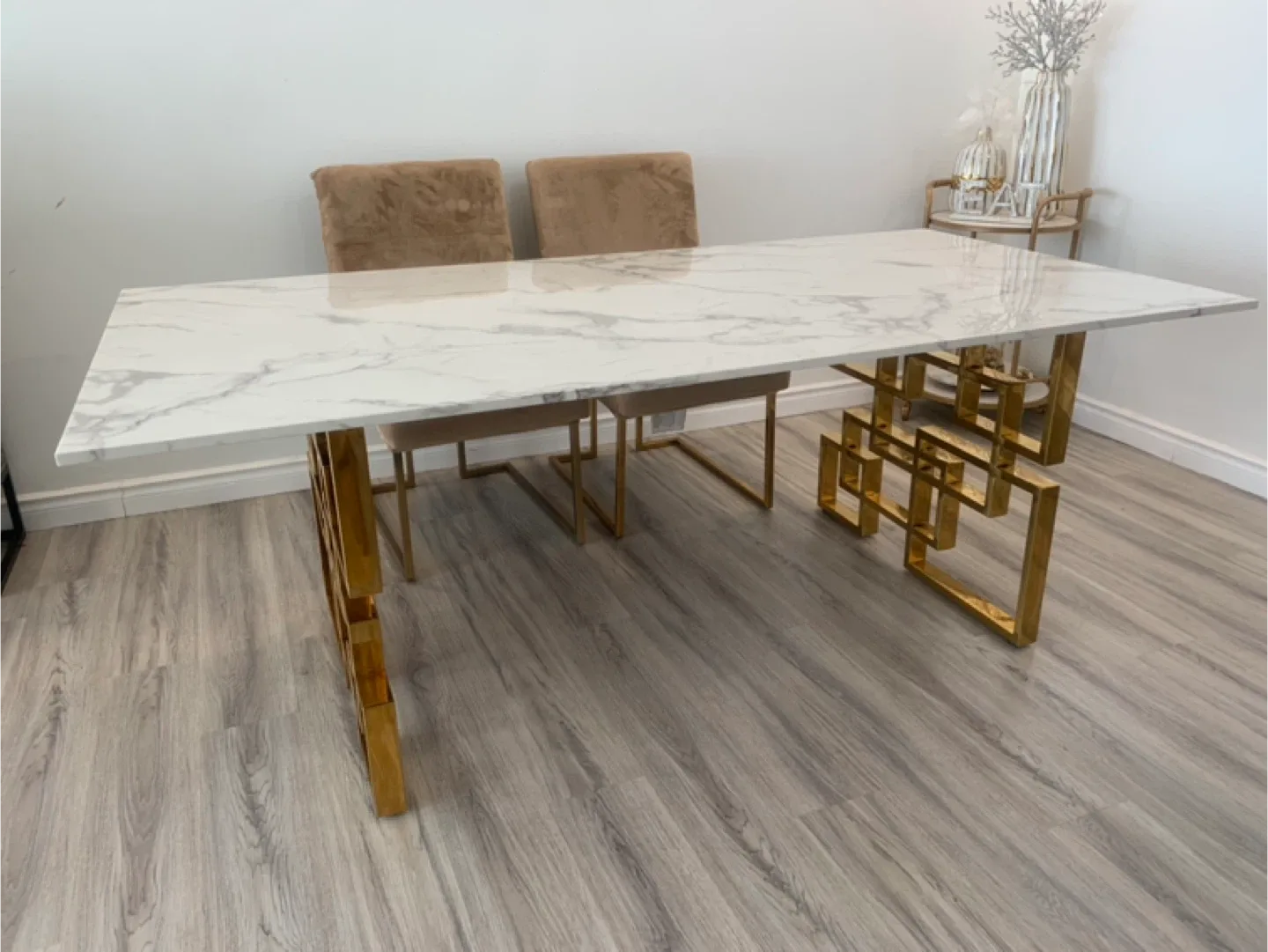 Marble dining table set image indicator(6)