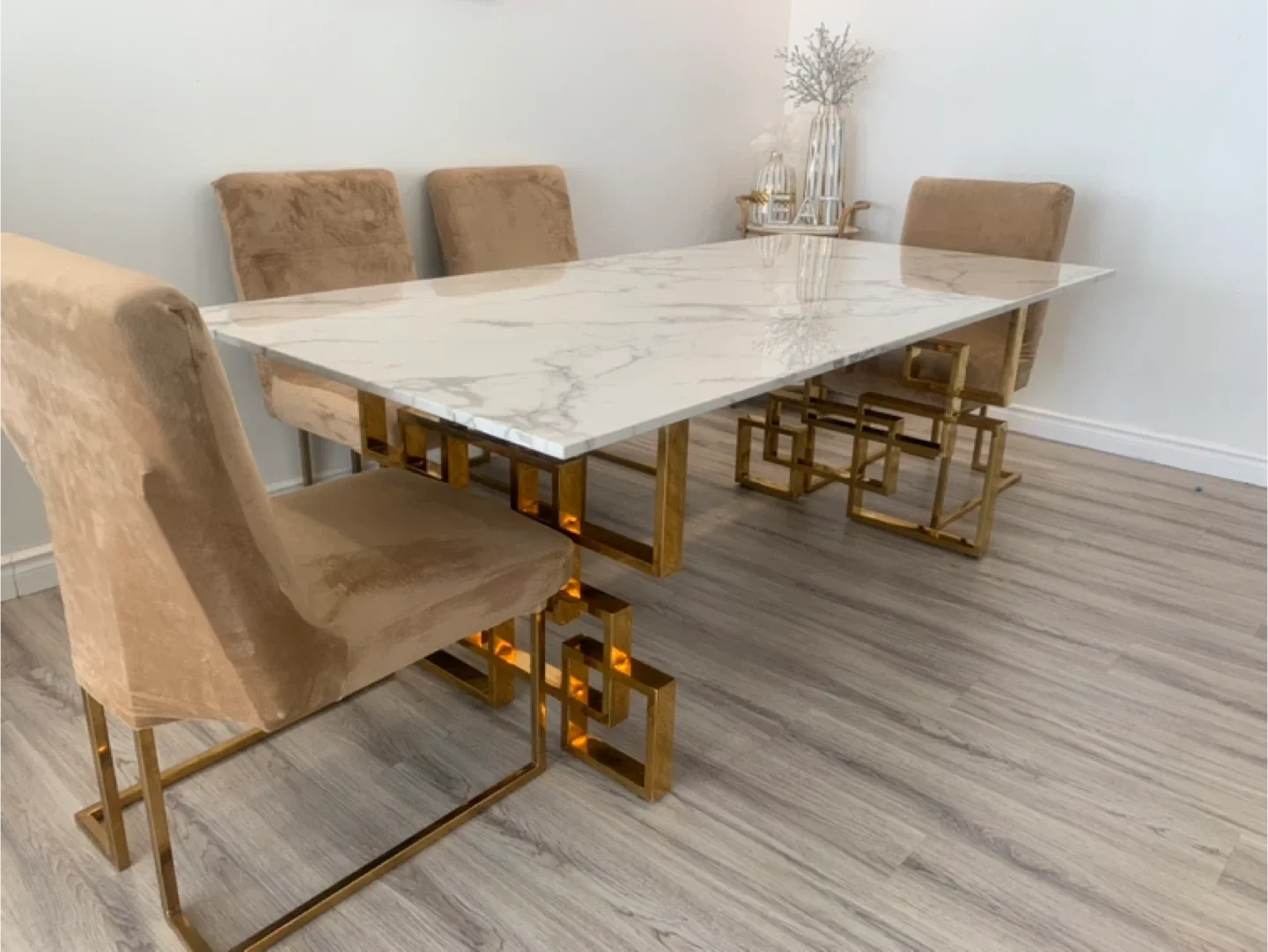 Marble dining table set image indicator(10)