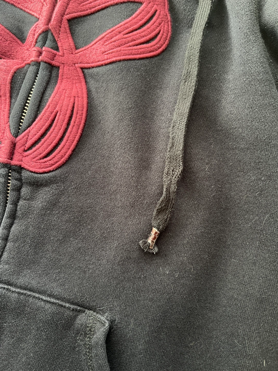 TNA Black Zip-Up Hoodie - Size M - photo 3