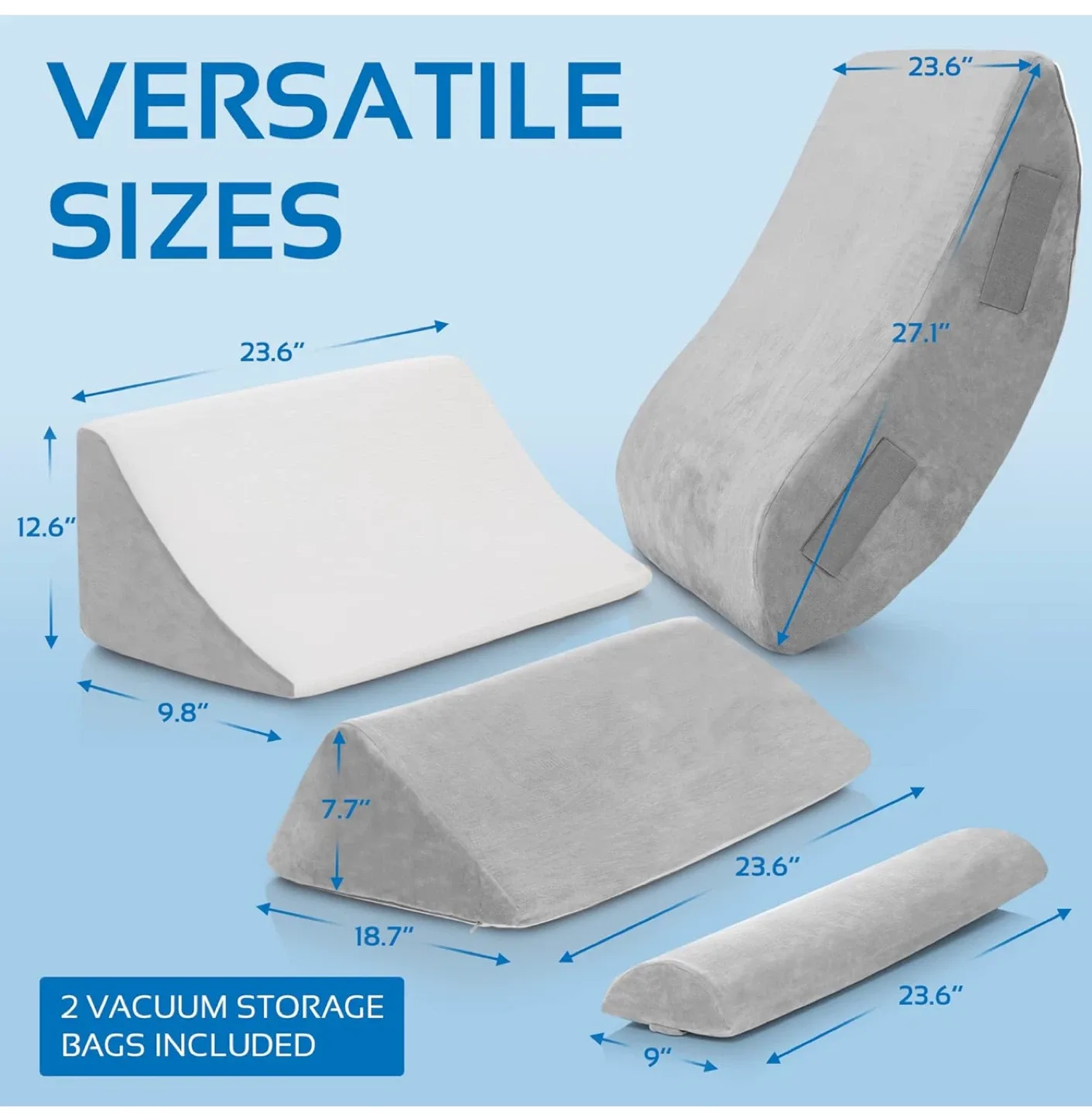 AllSett 4-Piece Wedge Pillow Set - Memory Foam image indicator(2)