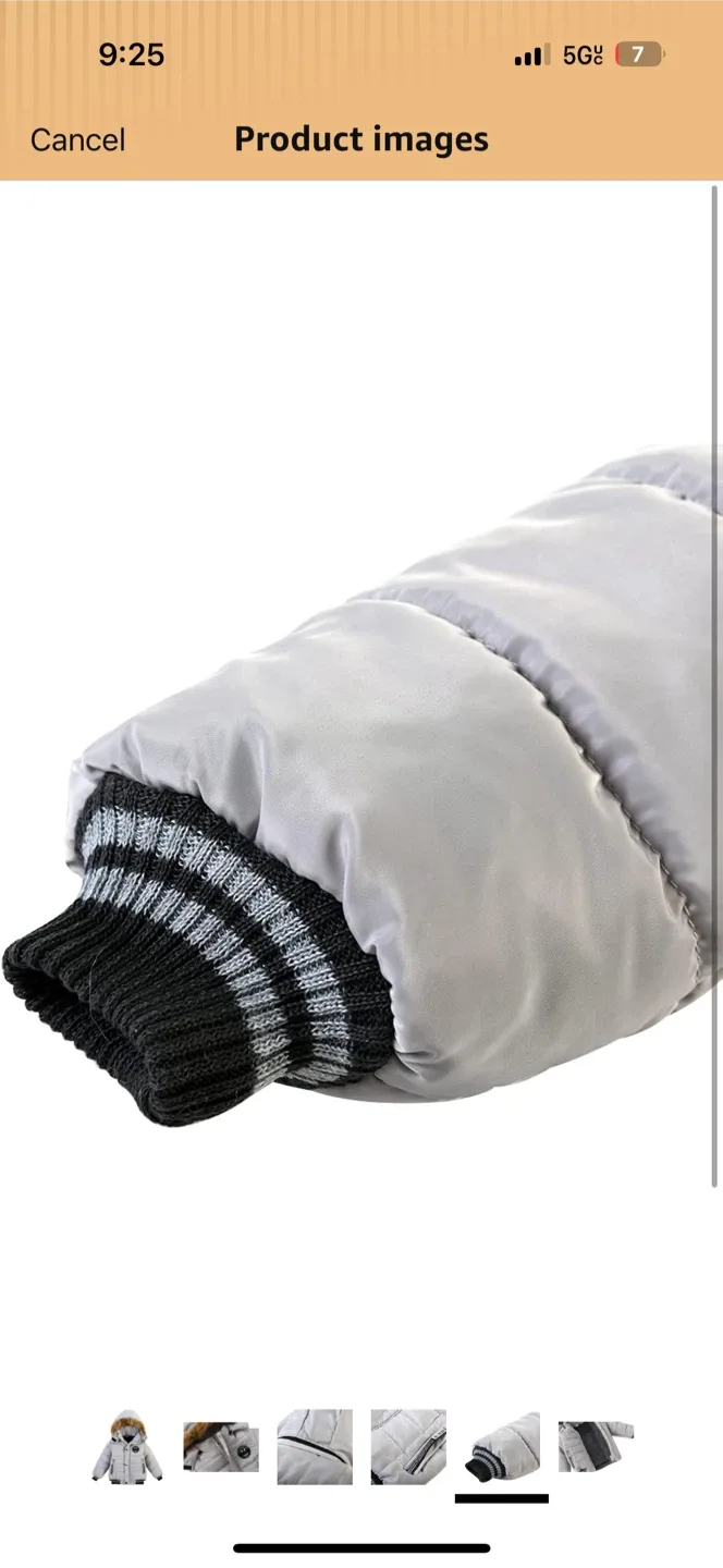 Stylish Fashion Toddler Grey Puffer Jacket image indicator(5)