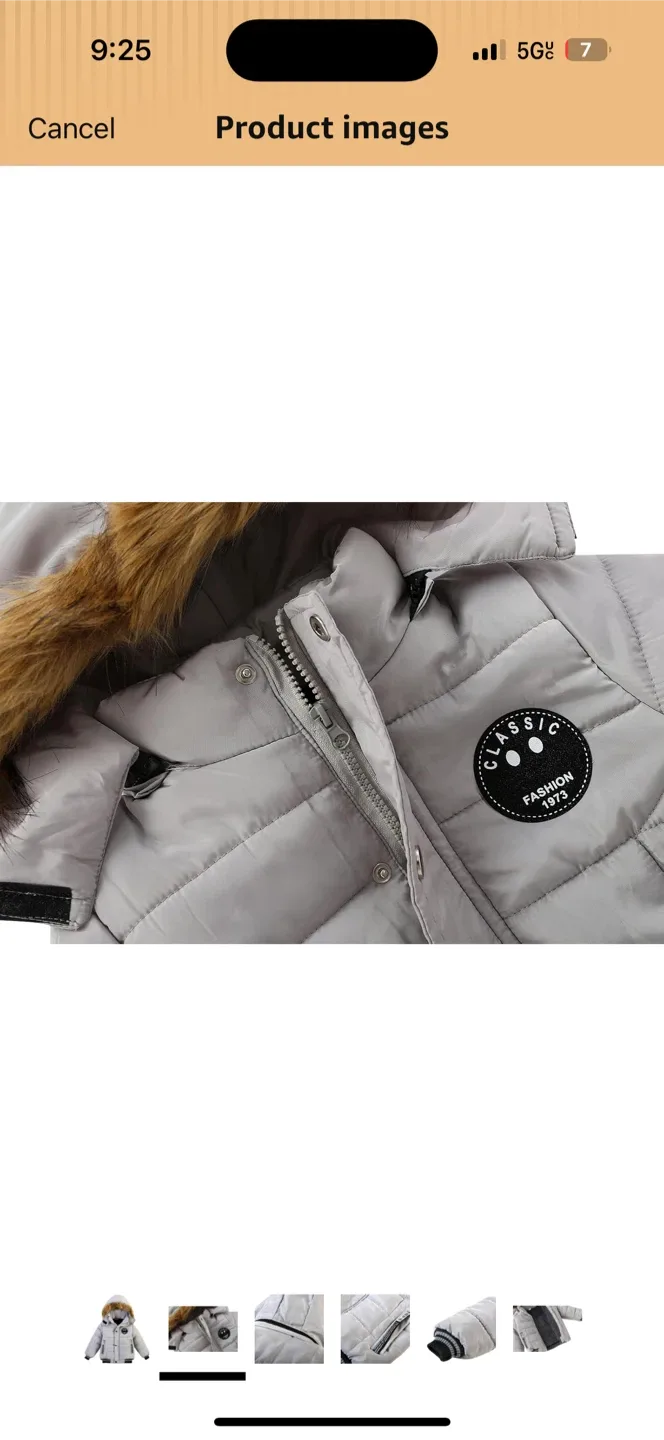 Stylish Fashion Toddler Grey Puffer Jacket image indicator(2)