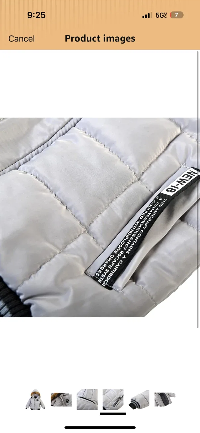 Stylish Fashion Toddler Grey Puffer Jacket image indicator(4)