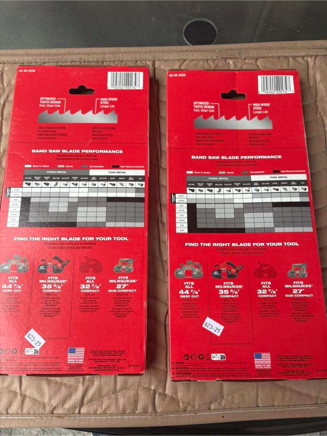 New Milwaukee 35-3/8" Compact Portable Band Saw Blades - photo 2