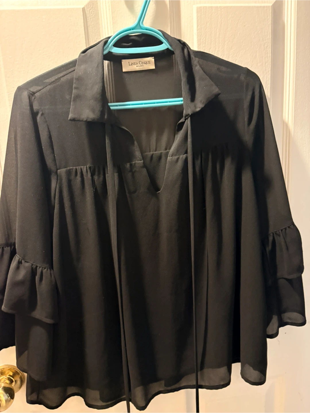 Linea Cinque Black Blouse - Size M - photo 2
