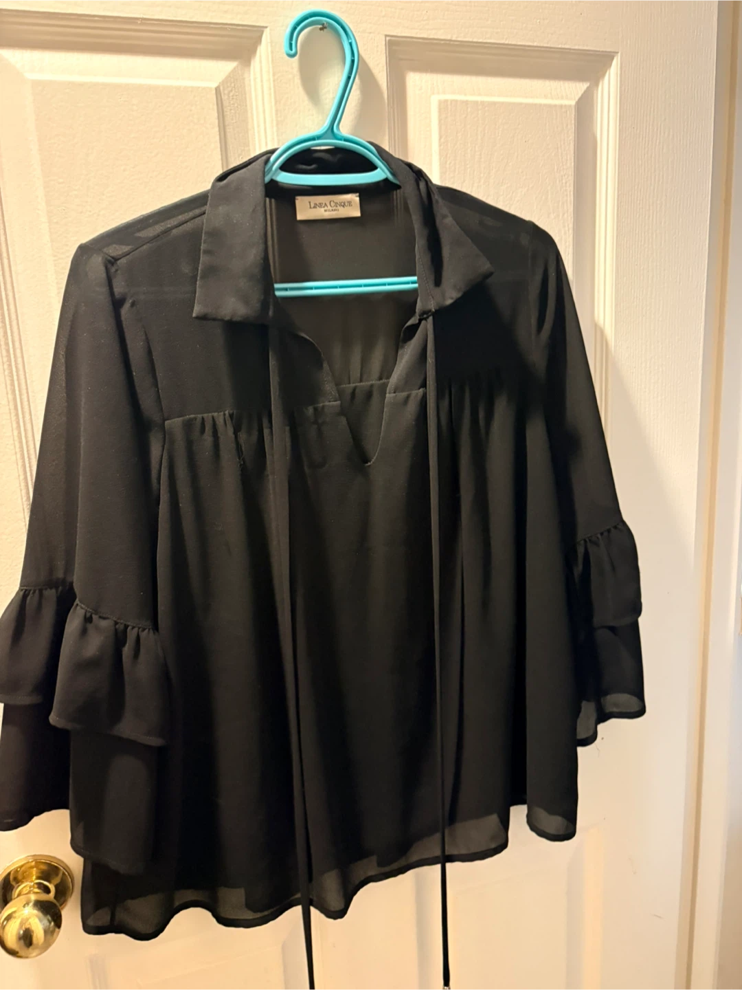 Linea Cinque Black Blouse - Size M