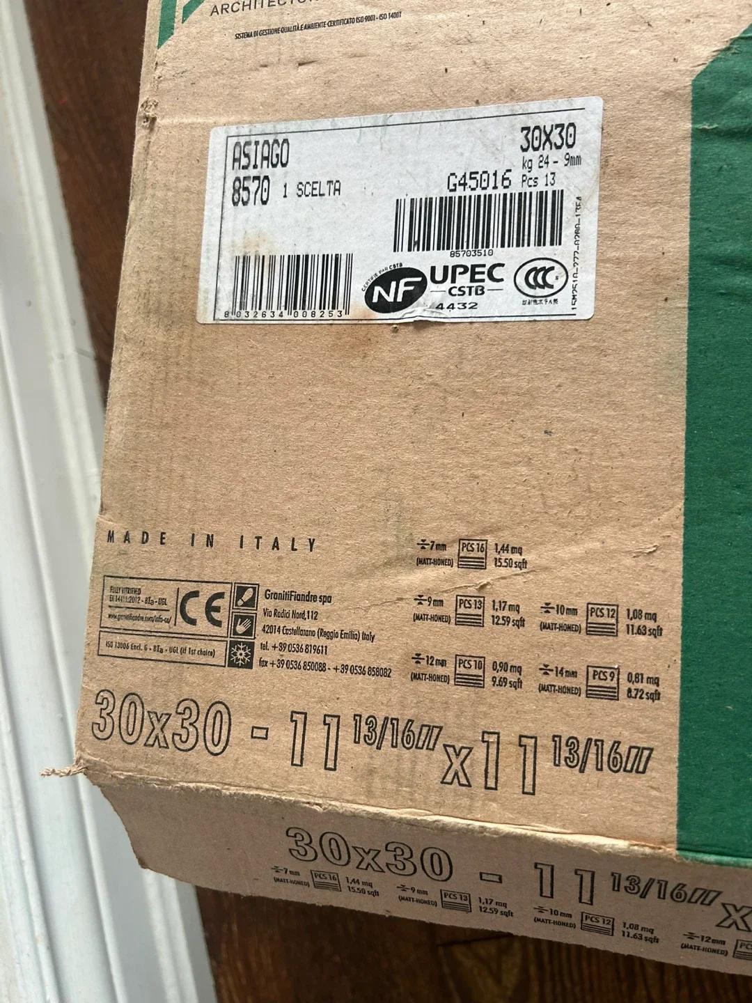 Asiago 8570 30x30 cm Tiles - 13 Pieces image indicator(2)