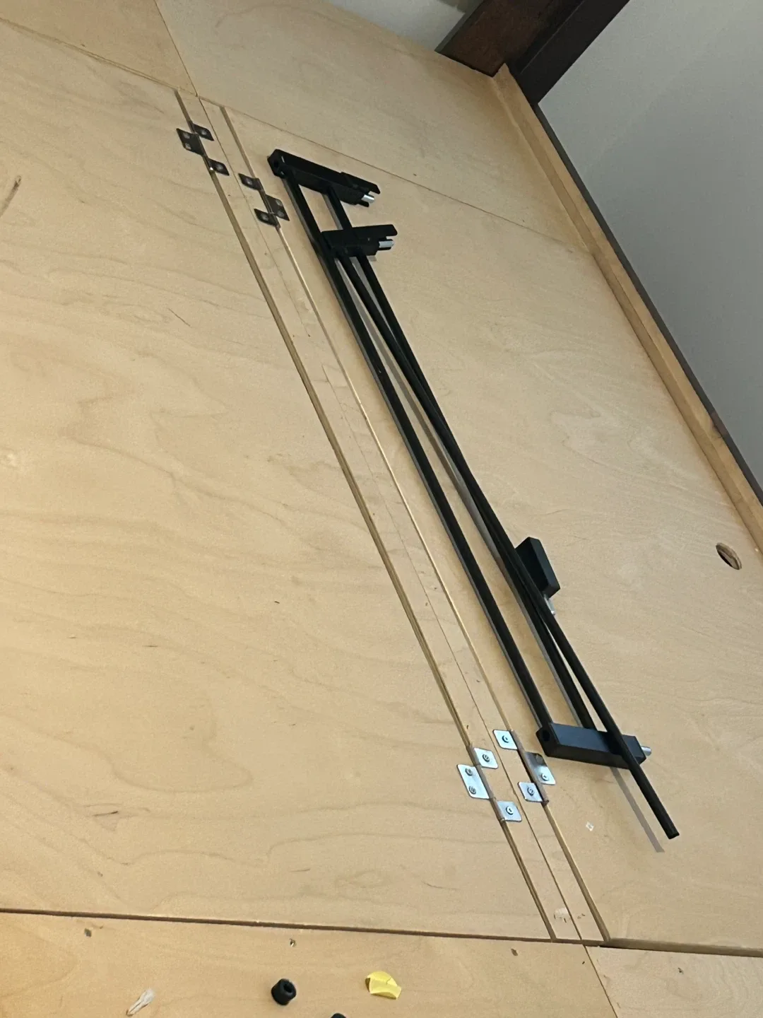 Dark Wood Headboard and box bed x2 image indicator(3)