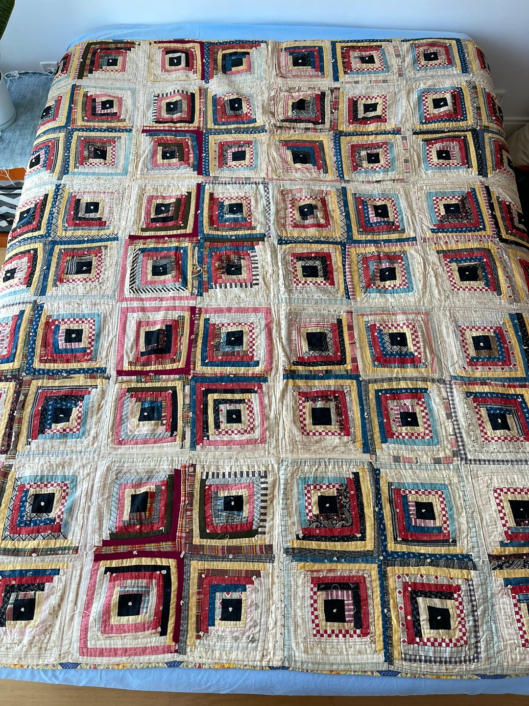 Vintage Log Cabin Quilt