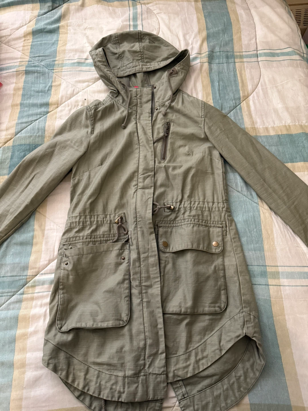 Olive Green Hooded Jacket