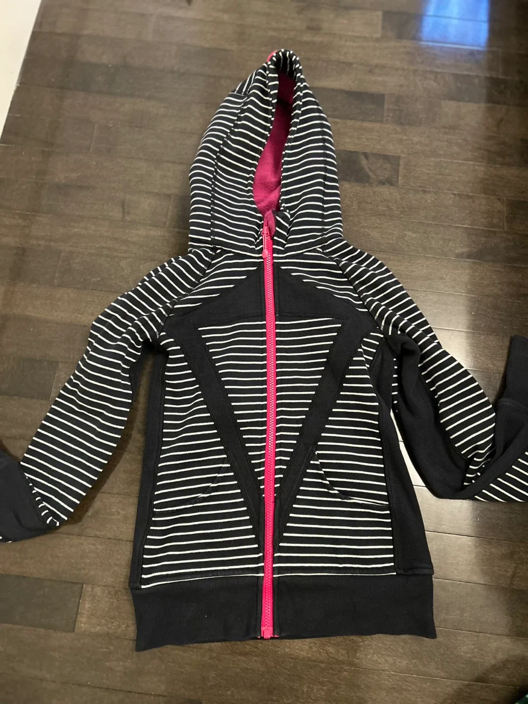 Ivivva Striped Zip Hoodie - Girls Size 12 thumbnail