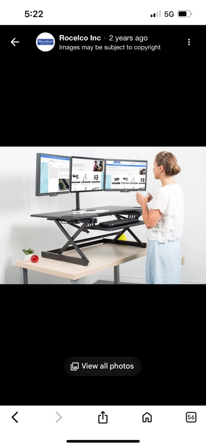 New Rocelco Height Adjustable Standing Desk Converter image indicator(2)