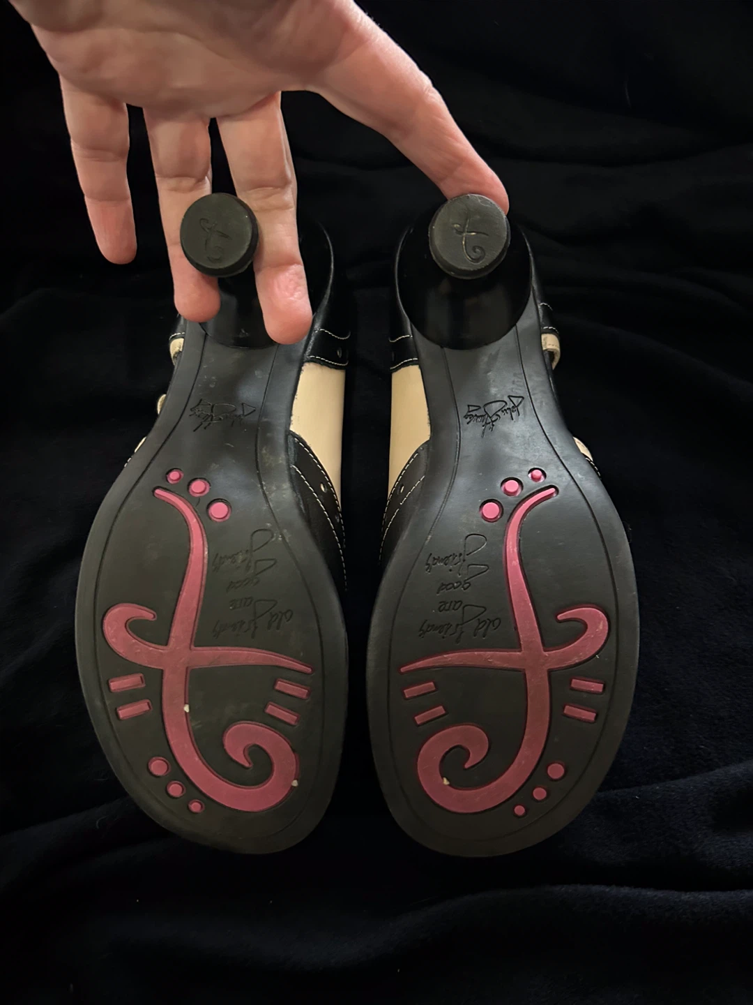 John Fluevog Tennessee Black & White Retro Heels Size 9.5 - photo 3