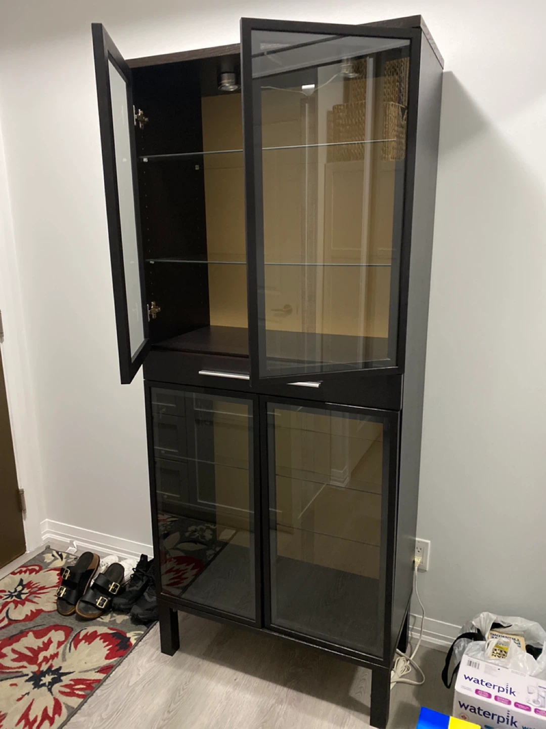 IKEA Billy/Oxberg Dark Brown Bookcase