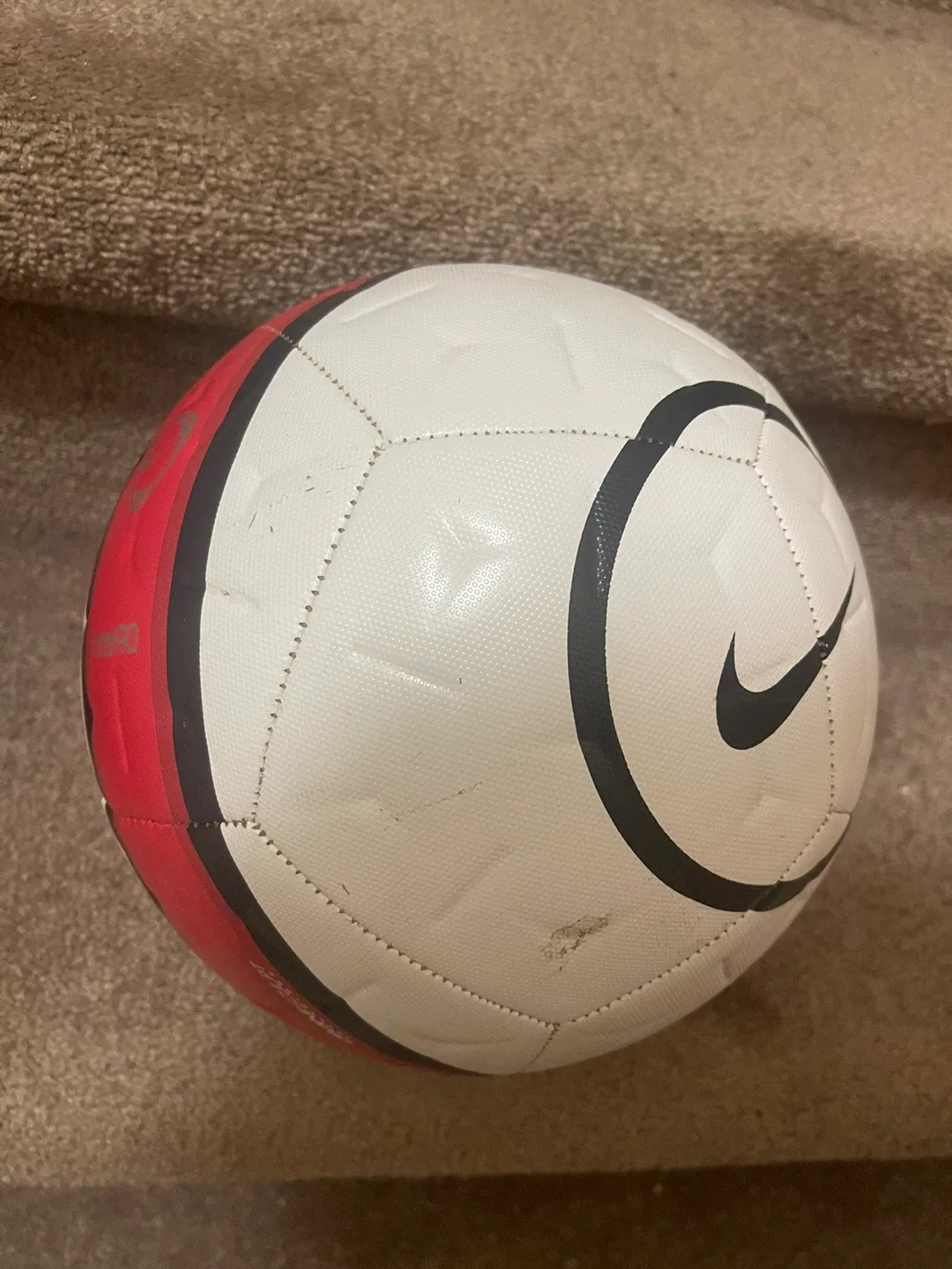 Nike Soccer Ball - Red & White thumbnail